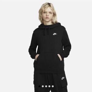 Nike Sportswear Funnel Neck Hoodie Women S Black Fleece Sweatshirt Comfy Casual